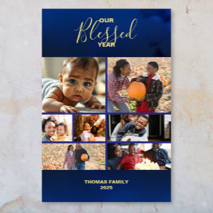 Poster Ajouter Photos Blessed Year Family Photo Collage