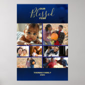 Poster Ajouter Photos Blessed Year Family Photo Collage (Devant)