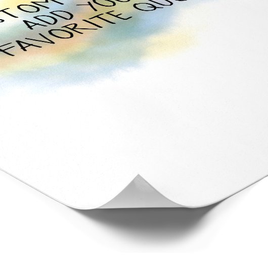 Poster ajouter un devis peinture artistique aquarelle cou (Coin)