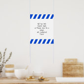 Poster Ajouter un devis personnalisé Diagonal Stripes Roy (Cuisine)