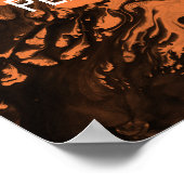 Poster Ajouter un devis personnalisé Marbre noir, Peel or (Coin)