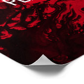 Poster Ajouter un devis personnalisé Marbre noir, Rouge c (Coin)