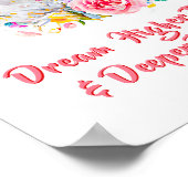 Poster Ajouter un nom de texte, Cygne doux avec fleurs d (Coin)