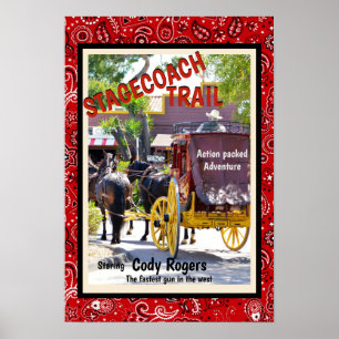 Poster Ajouter un nom faire votre propre film Western Vin