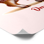 Poster Ajouter un nom Texte, Faon Mignon - Faon sur Fond (Coin)