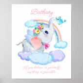 Poster Ajouter un nom Texte, Flying Elephant & Bluebird N (Devant)