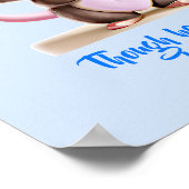 Poster Ajouter un nom Texte, souris bébé avec de grandes (Coin)