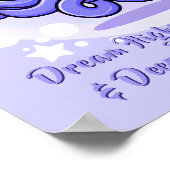 Poster Ajouter un texte de nom, bébé pieuvre bleu dans un (Coin)