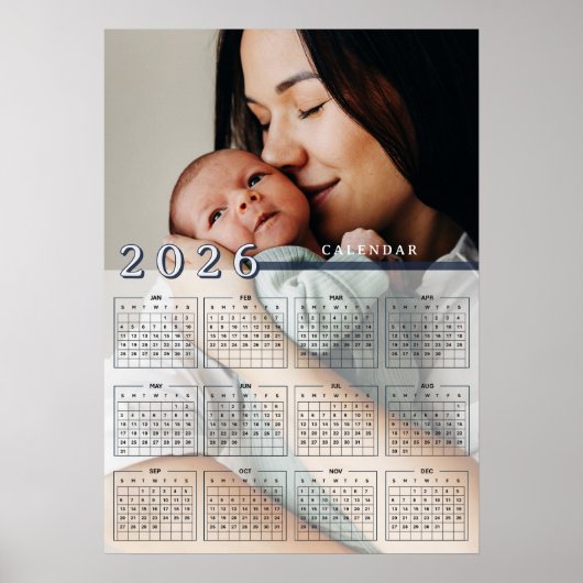 Poster Ajouter une photo Calendrier Photo 2026 (Devant)