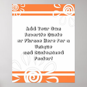 Poster Ajouter Vos Bandes De Devis Personnalisées Fleurs 
