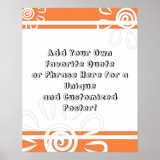 Poster Ajouter Vos Bandes De Devis Personnalisées Fleurs (Devant)