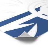 Poster Ajouter Vos Fleurs De Devis Personnalisées Bleu Cl (Coin)