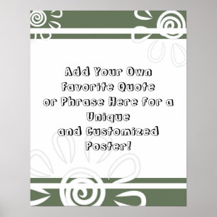 Poster Ajouter Vos Fleurs De Devis Personnalisées Fleurs 