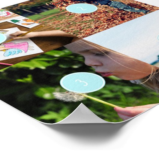 Poster Ajouter vos propres photos Style personnalisable 4 (Coin)