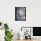Poster Ajouter Votre Citation Grunge Texturée Gris Foncé (Bureau à domicile)