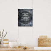 Poster Ajouter Votre Citation Grunge Texturée Gris Foncé (Cuisine)