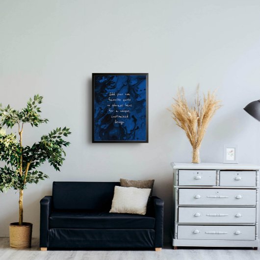 Poster Ajouter votre devis personnalisé Marbre noir Royal