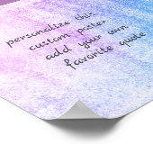 Poster ajouter votre devis style en relief bleu et violet (Coin)