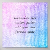 Poster ajouter votre devis style en relief bleu et violet (Devant)