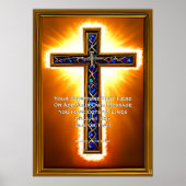 Poster Ajouter Votre Écriture, Croix Chrétienne Bijoux Bl (Devant)