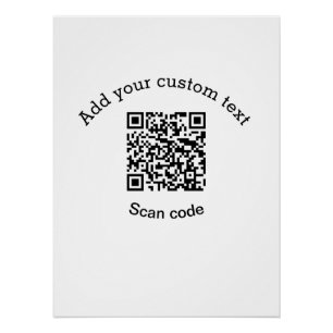 Poster Ajouter votre entreprise de code QR d'analyse de t