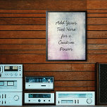 Poster Ajouter Votre Grunge Colorée De Texte Personnalisé<br><div class="desc">L'arrière - plan est recouvert d'un grunge vintage rayé, affligé, très contrasté, aux tons colorés de bleu, crème et marron. Un champ modèle a été ajouté pour votre texte. Utilisez cet espace pour ajouter votre citation préférée ou votre sentiment. Peut-être que c'est drôle. Peut-être avez-vous besoin d'une affiche qui vous...</div>