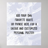 Poster Ajouter votre Marbre blanc de devis personnalisé D (Devant)