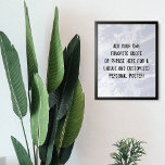 Poster Ajouter votre Marbre blanc de devis personnalisé D<br><div class="desc">L'arrière - plan est recouvert d'un graphisme qui simule le marbre blanc avec des espaces transparents qui laissent transparaître la couleur choisie ! Changez l'arrière - plan du design à n'importe quelle couleur que vous voulez pour un effet unique. Sur la texture, un champ modèle a été ajouté pour votre...</div>