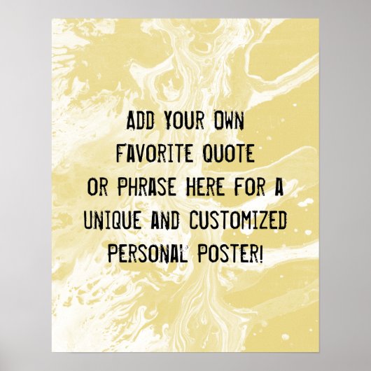 Poster Ajouter Votre Marbre blanc De Devis Personnalisé G (Devant)