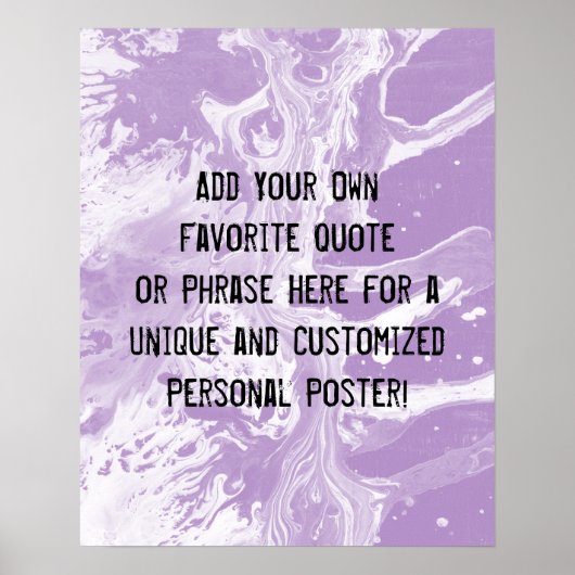 Poster Ajouter votre Marbre blanc de devis personnalisé L (Devant)