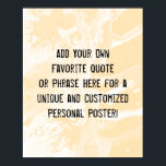 Poster Ajouter Votre Marbre blanc De Devis Personnalisé P<br><div class="desc">L'arrière - plan est recouvert d'un graphisme qui simule le marbre blanc avec des espaces transparents qui laissent transparaître la couleur choisie ! Changez l'arrière - plan du design à n'importe quelle couleur que vous voulez pour un effet unique. Sur la texture, un champ modèle a été ajouté pour votre...</div>