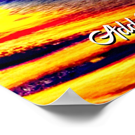 Poster Ajouter Votre Message, Bateau Pirate Blue Sailing (Coin)