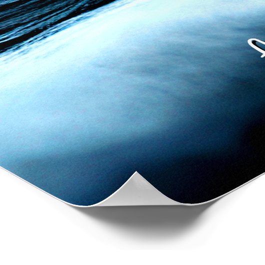 Poster Ajouter votre message, voilier en Blue Lightning (Coin)