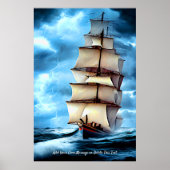 Poster Ajouter votre message, voilier en Blue Lightning (Devant)