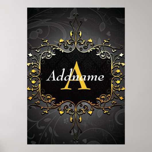 Poster Ajouter votre nom et votre initiale (Devant)