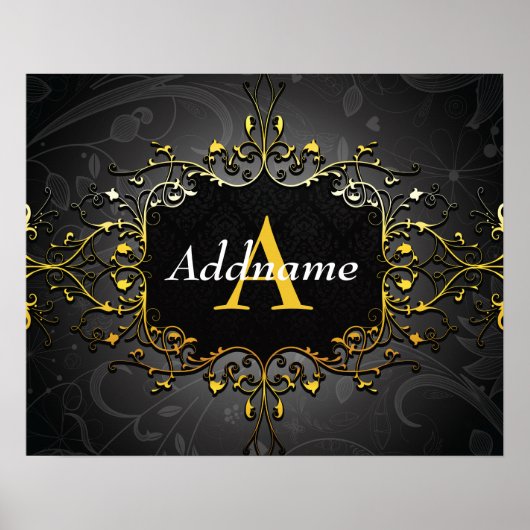 Poster Ajouter votre nom et votre initiale (Devant)