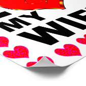 Poster Ajouter Votre Photo J'Aime Ma Femme (Coin)