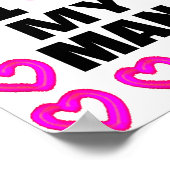 Poster Ajouter Votre Photo J'Aime Mon Homme (Coin)