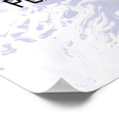 Poster Ajouter votre prêteur de Marbre blanc personnalisé (Coin)