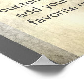 Poster ajouter votre propre devis gras rayures gris et br (Coin)