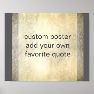 Poster ajouter votre propre devis gras rayures gris et br