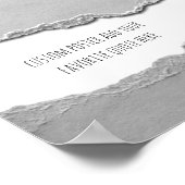Poster ajouter votre propre devis papier déchiré moderne (Coin)
