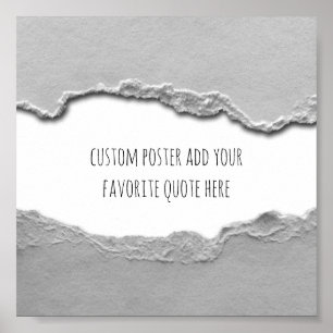 Poster ajouter votre propre devis papier déchiré moderne