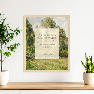 Poster Ajouter votre propre devis Peinture Paysage Vintag