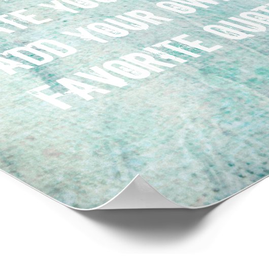 poster ajouter votre propre devis pour décoration (Coin)