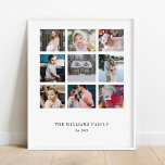 Poster Ajouter votre propre famille personnalisée 9 Colla<br><div class="desc">Ce design imprimé Ajouter votre propre famille personnalisée 9 Photo Collage Poster qui peut être customisé avec votre texte. Cliquez sur le bouton "Customiser" et utilisez notre outil de conception pour modifier ce modèle. Découvrez le magasin Graphic Art Design pour d'autres produits qui correspondent à ce design !</div>