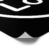 Poster Ajouter votre propre logo | Arrière - plan noir (Coin)