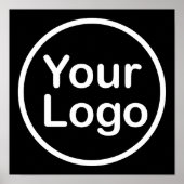 Poster Ajouter votre propre logo | Arrière - plan noir (Devant)