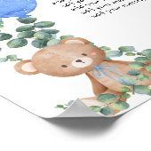 Poster Ajouter votre propre message Bear Blue Ballotte Eu (Coin)