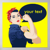 Poster Ajouter votre propre texte à rosie riveter (Devant)